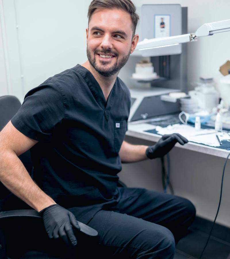 Doctor Naef at the clinic